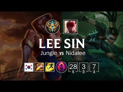 Lee Sin Jungle vs Nidalee - KR Challenger Patch 8.23