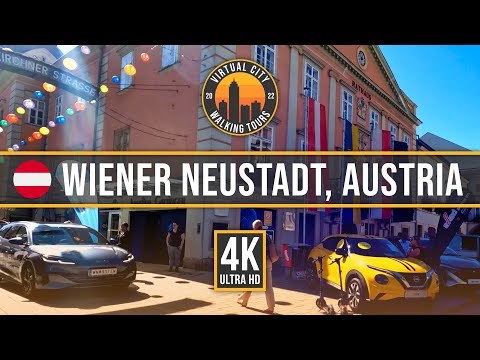 🇦🇹 WIENER NEUSTADT, AUSTRIA – Walking Tour from Stadtpark to Historic City Centre [4K]
