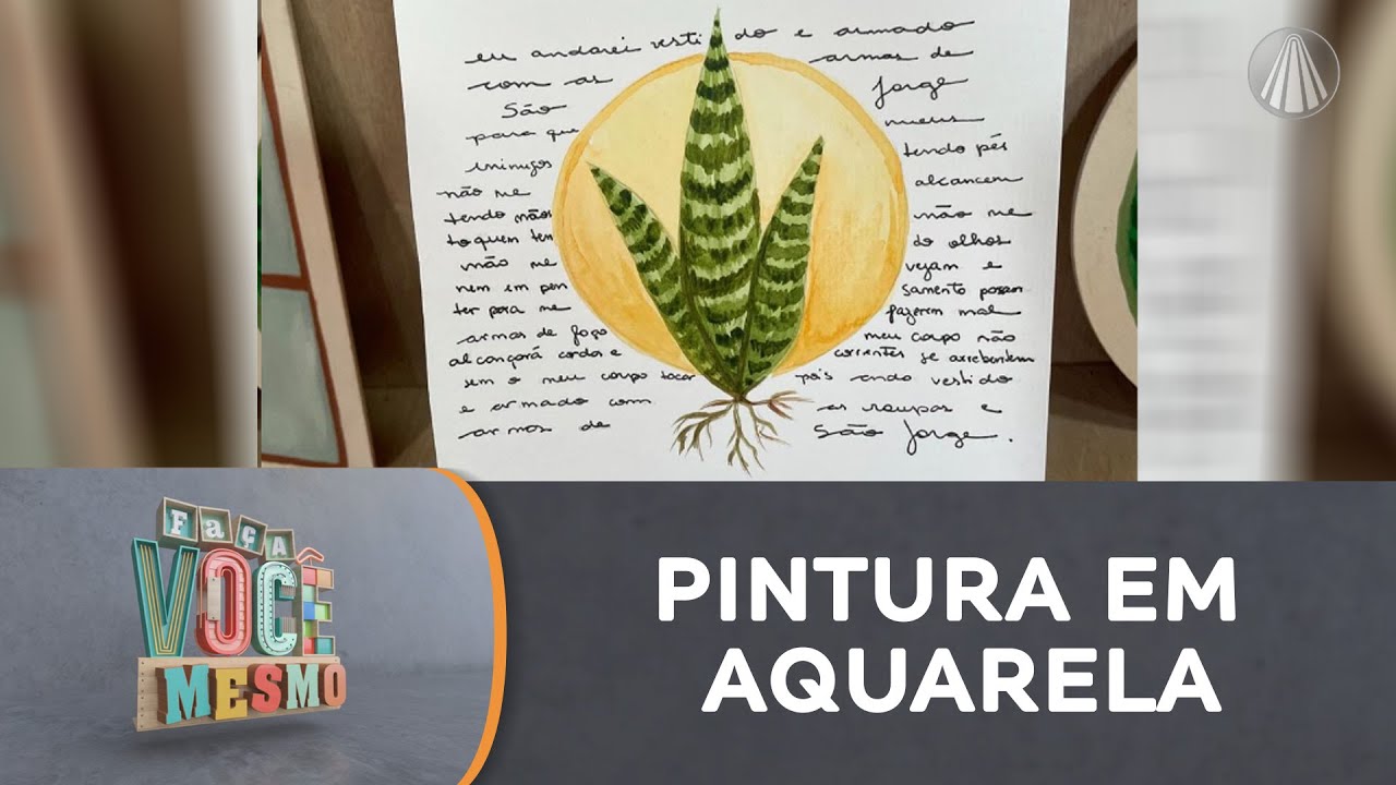 Como pintar uma espada de São Jorge em AQUARELA - Tutorial simples