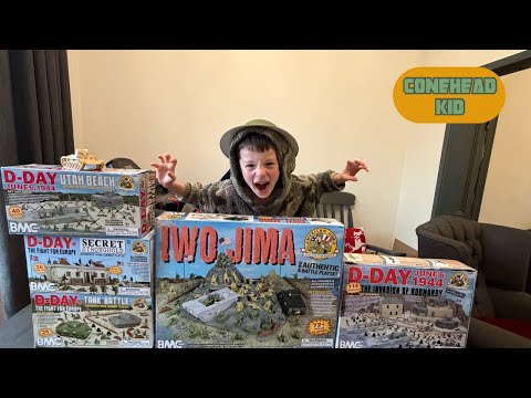 Unboxing P1: MASSIVE Iwo Jima Plastic Army Man Toy Soldier BMC Toy Set! 72 Pieces of WWII Action!