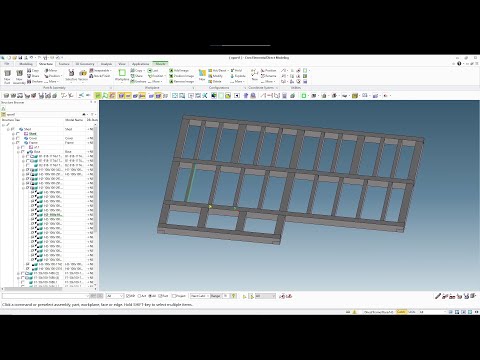 PTC Creo Elements/Direct Modeling - Wooden Garden Office / Shed - Base Frame