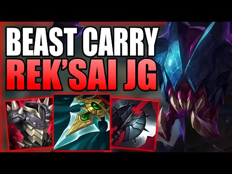 REK'SAI JUNGLE IS A BEAST CARRY IN EARLY GAME SOLO Q! - Best Build/Runes S+ Guide League of Legends