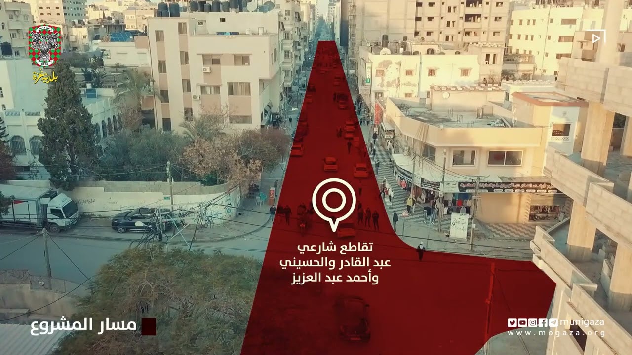 مسار مشروع إعادة تأهيل شارع عبد القادر الحسيني