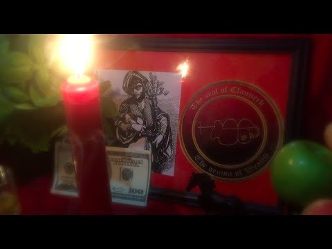 Altar & Offerings to Demon of wealth Clauneck. See beginner videos and money spells below! Video