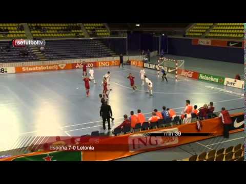 Gol de Mario Rivillos (7-0) en el España-Letonia del PreMundial 2015