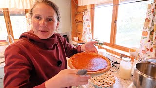Homemade Pumpkin & Apple Pies from Scratch (Even the Milk + Ice Cream!)