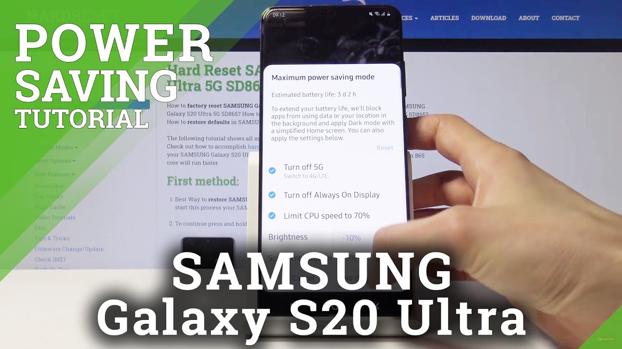 How to Save Power in SAMSUNG Galaxy S20 Ultra – Power Saving Mode