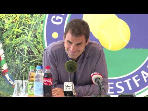 Gerry Weber Open 2013 Viertelfinale: Pressekonferenz Roger Federer vs. Mischa Zverev