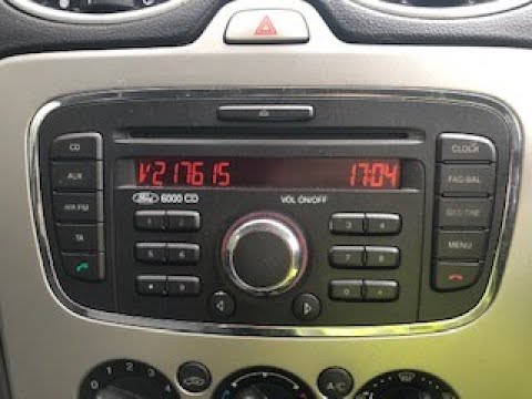 HOW TO SHOW / DISPLAY FORD 6000CD V OR M RADIO SERIAL NUMBER ON RADIO STEREO DISPLAY - SECONDS!!