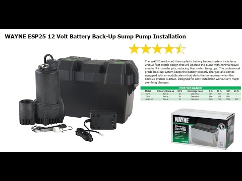 WAYNE ESP25 12 Volt Battery Back-Up Sump Pump...