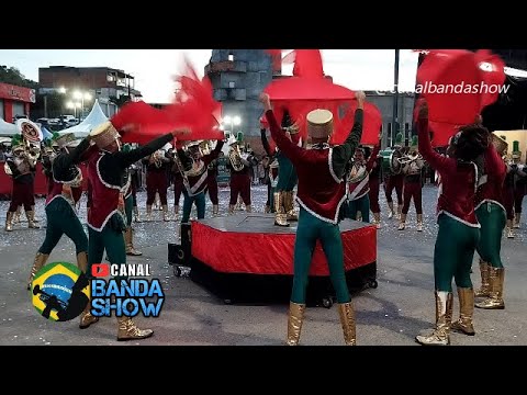 Corpo coreográfico da Banda Marcial Tradicional na Final do Campeonato baiano AFAB-BA 2025