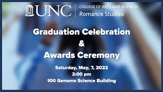 The Department of Romance Studies Graduation Celebration and Award Ceremony video