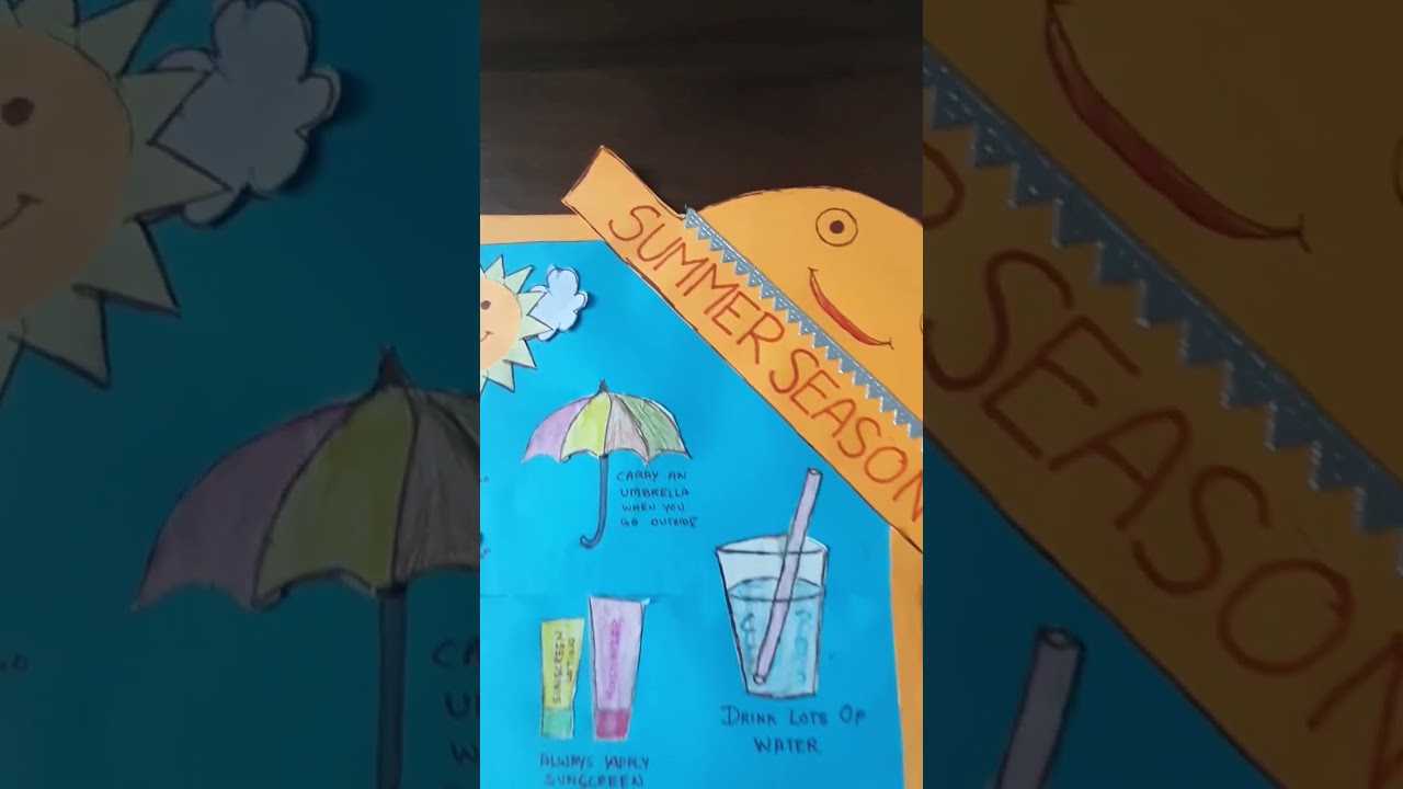 Summer season chart#youtubefeed #summer #shortsfeed ##schoolactivity #nursery