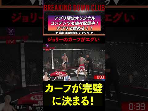【ブレイキングダウン】ジョリーの強烈なカーフキックで完全にグラついてしまう啓之輔【ブレキングダウン7.5切り抜き】#shorts