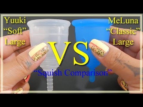 Yuuki Soft Lg vs MeLuna Classic Lg "Squish" - Menstrual Cups