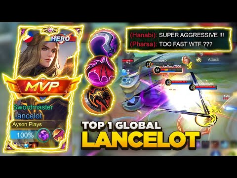 GLOBAL LANCELOT NEW DANGEROUS BUILD INSTANT ONE SHOT | BEST BUILD AND EMBLEM 2023 | LANCELOT MLBB