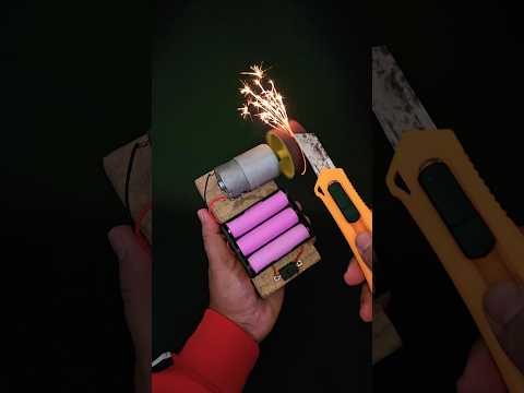 Amazing Sharpening Machine  😱  DIY Sharpener with DC RS-555 Motor #diy #shorts #ytshorts