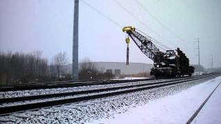 preview picture of video 'rail crane snow falling 1'