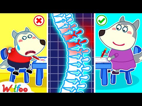Sit Right – Stay Healthy! 💺 Wolfoo & Mommy Learn Proper Posture | Wolfoo Family