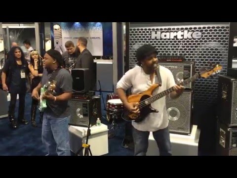 Victor Wooten and Anthony Wellington at NAMM 2016