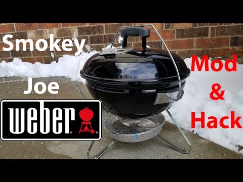 Weber Smokey Joe Premium Modification. DIY Weber Smokey Joe Mod hack.
