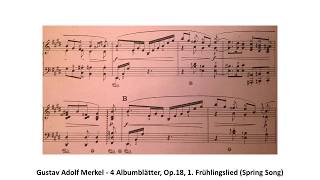 Download lagu Gustav Adolf Merkel - 4 Albumblätter, Op.18, 1. Frühlingslied (Spring Song) mp3 Download lagu Gustav Adolf Merkel - 4 Albumblätter, Op.18, 1. Frühlingslied (Spring Song) mp3