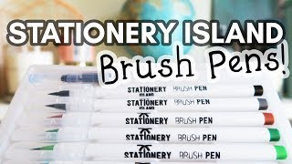 Stationery Island Brush Pens SWATCHES, SPEEDPAINT + GIVEAWAY!