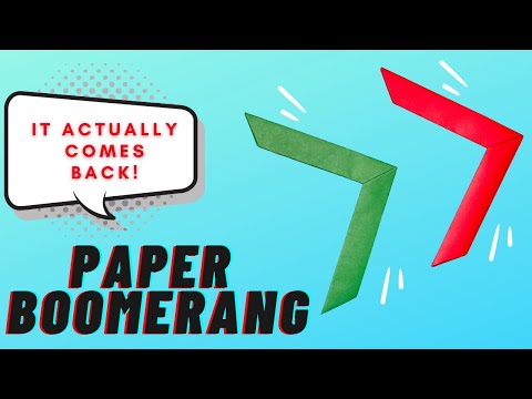 How To Make A Paper Boomerang That Actually Comes Back!