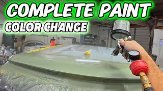 How to paint a car with a spray gun at home/Step-by-step DIY GUIDE