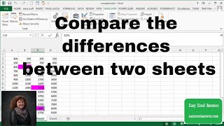 Compare the differences between two sheets in Excel