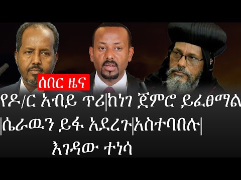 Ethiopia: ሰበር ዜና - የኢትዮታይምስ የዕለቱ ዜና | የዶ/ር አብይ ጥሪ|ከነገ ጀምሮ ይፈፀማል|ሴራዉን ይፋ አደረጉ|አስተባበሉ|እገዳው ተነሳ