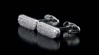 REEDS Jewelers White Sapphire Sterling Silver Cufflinks