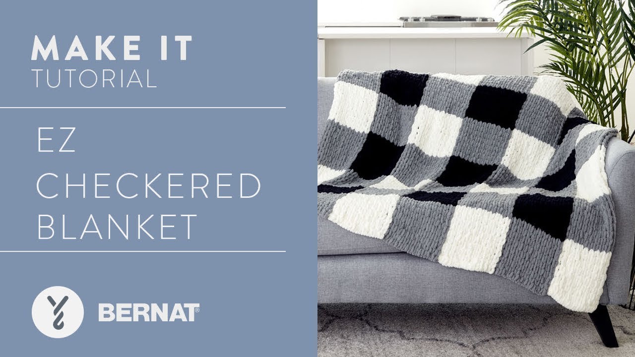 How To Make Bernat Alize Blanket EZ Checked Blanket Online JOANN