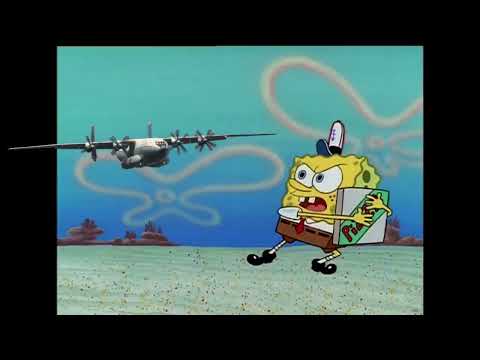 Antonov AN-22 Antei tries to take pizza from Spongebob.