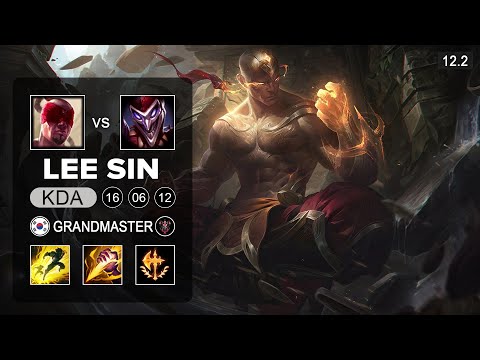 Lee Sin Jungle vs Shaco - KR Grandmaster - Season 12 Patch 12.2