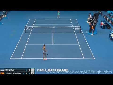 Carla Suarez Navarro vs Anett Kontaveit 2018/01/21 4th Round