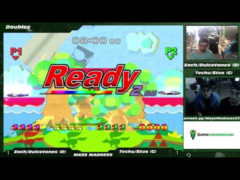 Mass Madness 23 SSBM - Zach/Dulcetones (Red) vs. Stus/Techu (Green) - Melee Doubles