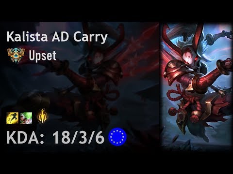 Kalista AD Carry vs Vayne - Upset - EUW Challenger Patch 8.1