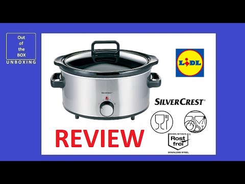 SilverCrest Slow Cooker SSC6 320 A1 REVIEW (Lidl 150°C low high 320W)