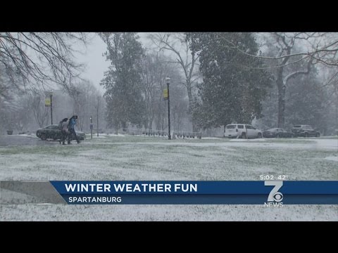 Snowfall fun in Spartanburg