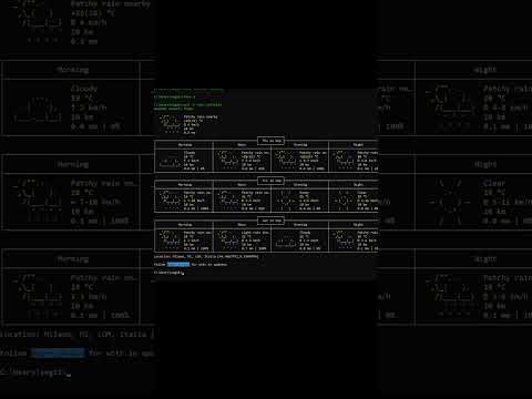 Windows CMD Weather 🌦 Easy PC Trick & Tech Hack #windows #prompt