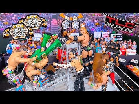 DX vs Hardy Boyz vs Usos vs Young Bucks - TLC Action Figure Match! Hardcore Tag Team Championship!