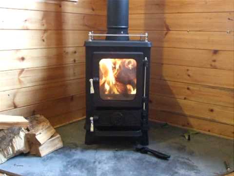 The Hobbit multi fuel stove in action. Secondary combustion in a small package.