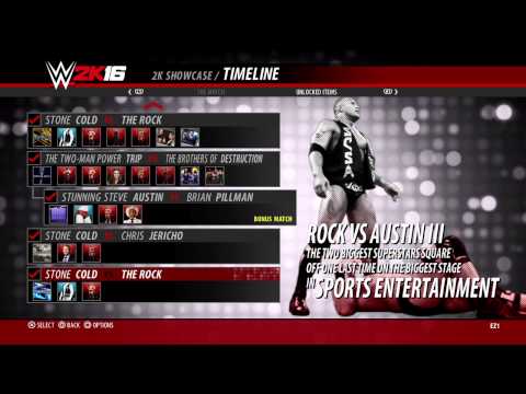 WWE 2K16 2K Showcase Special Objectives List