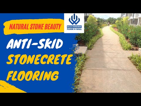 Stone crete flooring for landscape garden, 12 mm