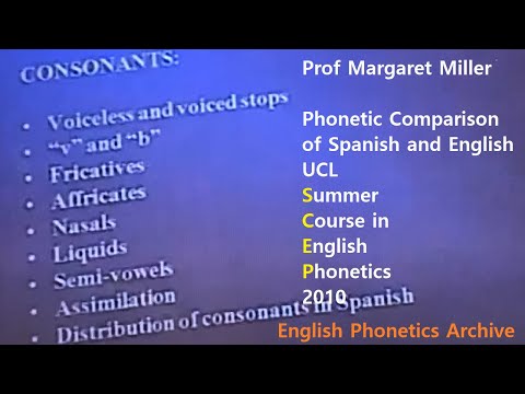 Prof Margaret Miller_Phonetic Comparison of Spanish and English_SCEP 2010_English Phonetics Archive