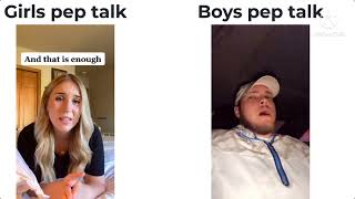 Girls pep talk VS Boys pep talk // # || EX - ATTITUDE