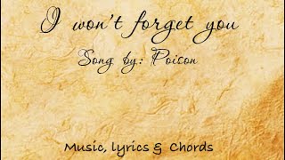 I won’t forget you - Song by:  Poison (music, lyrics and chords)
