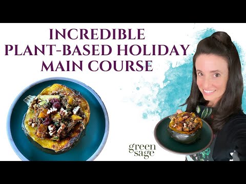 A Healthy Vegan Holiday Recipe - Roasted Acorn Squash Harvest Bowls