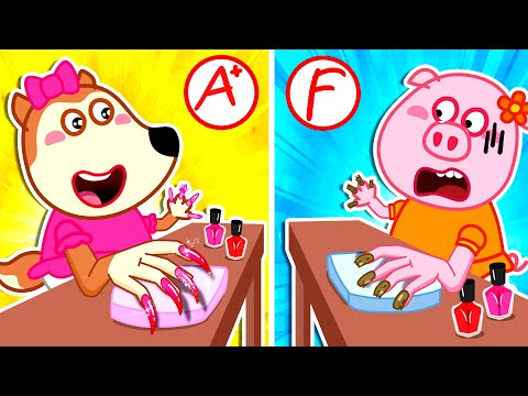 Wolfoo Family Spanish | WHO'S CHEATING? 💅 BARBIE NAIL CLASS! - Cartoons